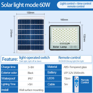 Solar Light Outdoor Waterproof 600W 300W 200W Solar Lamp Solar Flood Lights With Panel Led Indoor Light