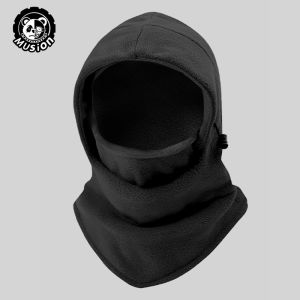 Musion Balaclava Face Mask Windproof Cold-proof and Warm Full Cover Mask Bandana Hood Headwear for Cycling Camping Breathable Glasses Hole