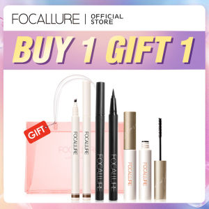 BUY 1 FREE 1 FOCALLURE 3D Simulation Curling Thick Mascara 24 Hours Waterproof Quick-drying Ultra-fine Liquid Eyeliner Set Eyebrow Pencil Waterproof Original #Your Choice
