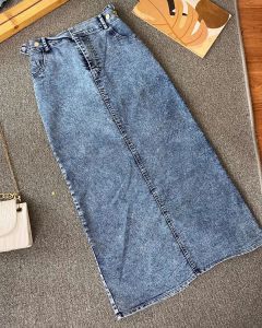 Theana Hightwaist Rok Jeans Skirt Korean Style Stretch