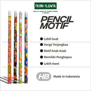 Pencil Hb Motif Anak Pensil Motif Kartun Untuk Stationery Alat Tulis Sekolah