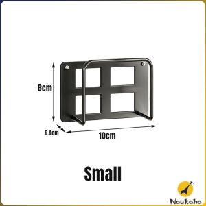 Naukaha 1Pc No-Drill Wall Mount WiFi Router Storage Shelf Punch-Free Bracket for Set-Top Box Cable Organizer