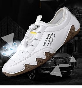 COD 100% KULIT Sepatu Pantofel Pria Slip On Formal Tali Sneaker Sepatu Loafer Olahraga Kantor Cowok 125