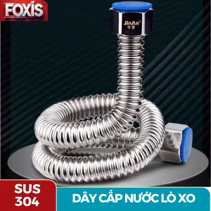 Một Đôi Dây Cấp Nước Bình Nóng Lạnh – Inox 304 Cao Cấp Lò Xo Đàn Hồi Bền Đẹp Không Rỉ Sét Dài 40cm