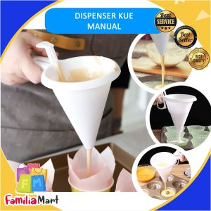 Corong Dispenser Adonan Cupcake / Coklat Portable Bahan Plastik Anti Lengket
