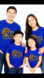 ↂ 2027 Year of the Goat Family Shirt Luminous Blue Color of the Year Matching T-Shirt for New Year