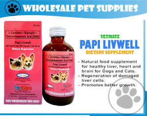 PAPI Livwell Essential Pet Wellness Formula for Dogs and Cats - 60ml - Digestive & Skin Health