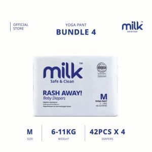 [BUNDLE] MILK Baby Diaper Yoga Pants M168 L144 XL120 XXL96 (4 packs)