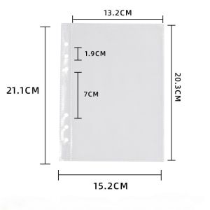 【Ready Stock】Photo Storage Bag A5 Binder Sleeves 1/2/4P Photo Album Refill Inner Cards Photocard Home Decor Pages Storage 10pcs/set