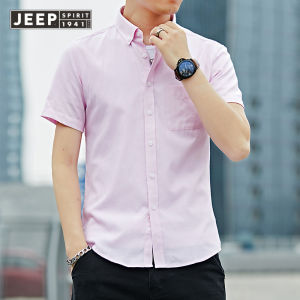JEEP Tinh Thần Nam Mới Mùa Hè Của Ngắn-Áo Có Tay Người Đàn Ông Của Kinh Doanh Bình Thường Màu Trắng Tinh Khiết Áo Sơ Mi Chuyên Nghiệp Hàng Đầu Giản Dị