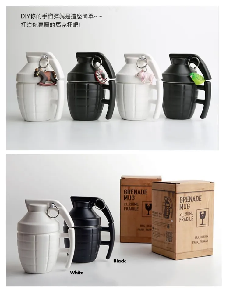 bucket coffee cup White glossy mug – Blue Bucket North Coffee main image 1