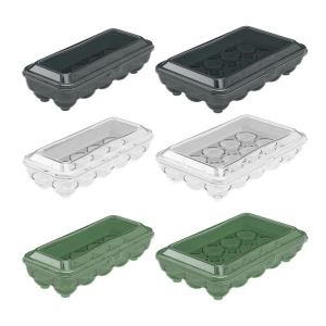 Kirilgu Eggs Tray Transparent Easy To Clean 10/15 Compartment Eggs Holder 9T1N6