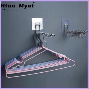 tantuoye Versatile Wall-mounted Hanger Storage Space-saving Foldable Clothes Hanger Rack Windproof Anti-slip Organizer