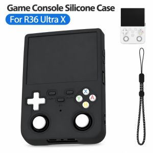 DIVATEN Silicone Protective Case Shockproof Anti-Scratch Game Console Cover Soft with Lanyard Sleeve Shell for R36 Ultra X Handheld Game Accessories