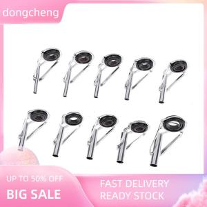dongcheng 8pcs Stainless Steel Fishing Rod Tip Ring Eye Guide with Ring Repair Kit 3 Styles for Enthusiast Outdoor Fishing Supplies