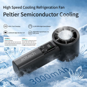 Jiditech High Speed Cooling Refrigeration Fan Handheld Fan 3000mAh 199 Level Adjustable Turbo Fan