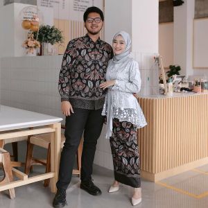 BISA COD -  Batik Couple Prilia / Baju Couple Terbaru / Batik Couple / Baju Batik Couple Pasangan / Baju Couple Pasangan / Baju kondanan couple 2020 / Baju couple 2021 / Baju kebaya couple pasangan / Brokat couple pasangan