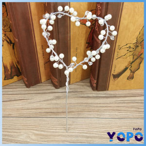 YoPo Pearl Crown Cake Topper Decor Birthday Fairy Stick Party Wedding Anniversary Crown Decoration