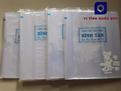 Bao kiếng bao vở học sinh. 1 xấp 50 cái. Khổ 21cm. KT (18.5 x 21cm). Loại mỏng. Bao được vở khổ A5