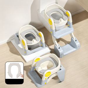 AODUOYAYA Baby Toilet Foldable Toilet Seat with Adjustable Ladder Potty Trainer for Toddler Child Potty Chair Toilet
