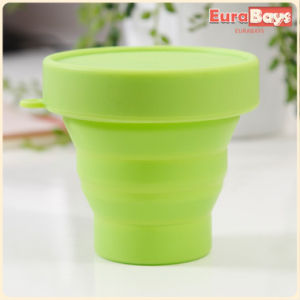 E.B. Portable Silicone Folding Cups Outdoor Collapsible Retractable Water Cup 300ml