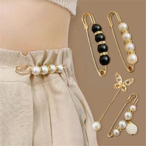 [YAN K] INS 4/5/6Pcs/Set Pearl Brooch Fashion Adjust Waist Pearl Pin Buckle for Women Girls Pants Dress Waist Adjustment Clip Accessories