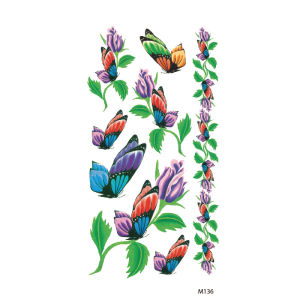 11.11 Spot wholesale flower tattoo sticker dragon tattoo butterfly melanin flower totem text tattoo sticker h261010