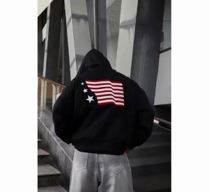 FREE SHIP - Áo Khoác Nỉ Hoodie Nam Nữ In Cờ Mỹ HOT HIT Nón 2 Lớp Chống Nắng Giữ Ấm Tốt