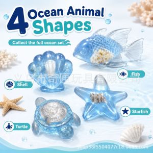NeeDoh Marine animals: turtles starfish shells fish tpr New Squishy Stress-Relief Quick-Rebound Toy
