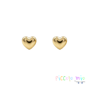 Piccolo Mio | Baby & Kids 14K Gold Heart Earrings | Screw back lock | by Hearts & Arrows Philippines