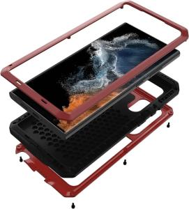 For Samsung S25 S24 S23 S22 S21 S20 Note 20 Ultra Note 10 S10 S8 Plus Tank Armor Aluminum Metal Case Heavy Duty Shockproof Cover