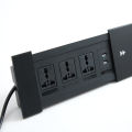Embedded desktop socket side sliding hidden socket with conference table socket. 