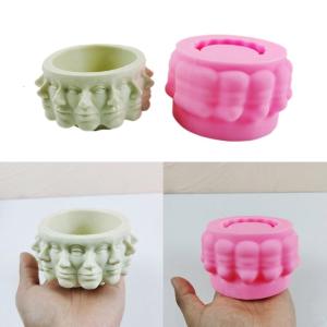 Unique Face Head Flower Pot Mold Abstract Bust Vase Silicone Mold Succulent Flower Pot Face Body Planters Mold DIY Craft