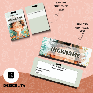PERSONALIZED KIDDIE Bag Tag & Name Tag V2