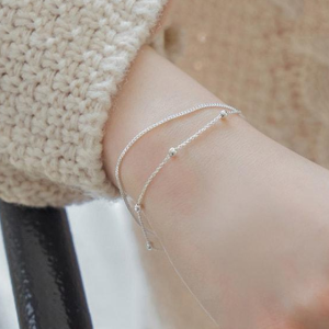 Vòng Tay | Vòng Tay Nữ | Vòng Tay Bạc Nữ Hạt Bi Hàn Quốc L1781 - Bảo Ngọc Jewelry