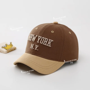 Topi baseball anak perempuan laki laki lucu kombinasi motif boston ala korea 6 bulan - 3 tahun