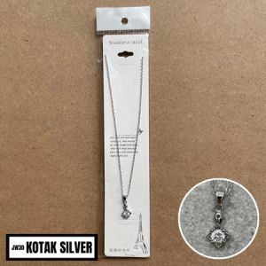 Fyngalery ♛  Kalung Silver Wanita Aksesoris Permata Perhiasan Kalung Fashion JR30