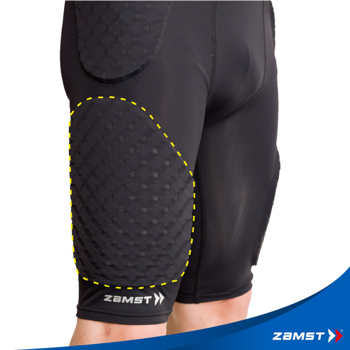 ZAMST BRAVE-PAD SHORTS Lサイズ 黒 ザムスト（ZAMST）（メンズ