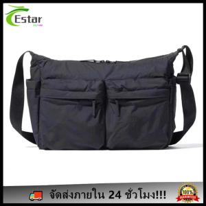 กระเป๋าสะพายไหล่ไนลอนลำลองพร้อมสายรัดปรับระดับได้กระเป๋ากีฬาสีทึบสำหรับผู้หญิงทำงานโรงเรียนเดินทาง