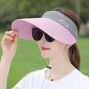 FG Topi Visor Lipat Wanita Casual Import Pelindung Sinar UV Anti UV Untuk Pantai Topi Golf Wanita CBAEO T8