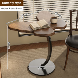 KORMES 2026 Vintage Butterfly Side Table - Small Bedside Organizer with Elegant Shape Multi-Purpose Corner Shelf for Bedroom Living Room Space Saving Furniture