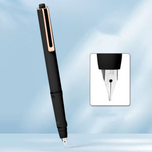 FOUNDTWO Có rãnh Bút máy kiểu bấm Thân bút màu Có thể thu vào Bút viết 0.38mm Thực Hành thư pháp Bút mực Học sinh