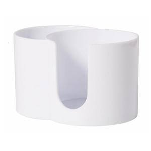 Duals Compartment Plastic Storage Container for Cotton Swabs and Makeup Pads Bathroom Countertop Organiser