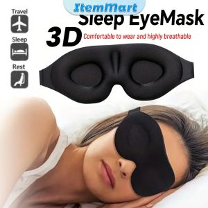 ItemMart 1Pc 3D Sleep Mask Large Size Block Out Light Soft Portable Blindfold Travel Eyepatch