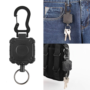 Wire Rope Outdoor for Key Ring Return Retractable for Key Chain Camping Telescopic Burglar Chain for Key Holder Tactic K