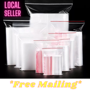 Resealable Zip Clear White Plastic Sealing lock Bags for polymailer mailers packaging - SG Seller