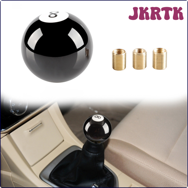 JKRTK 8 Eight Pool Billiard Ball Gear Shift Knob w/ Adapter Universal