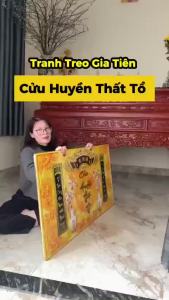 [FURNI HOME] Tranh Treo Phòng Thờ Cửu Huyền Thất Tổ - Phong Thủy Phúc Lộc Thọ  Tranh Thờ Gia Tiên Sang Trọng - Top Dec