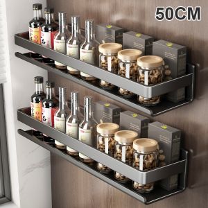 Wall Mounted Condiments Organizer Utensils Spice Rack Knife Holder Wall Mounted Kitchen Seasoning Storage Shelf Kitchen Wall Mounted Organizer