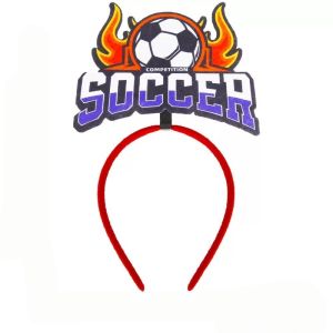 IQAngel bóng đá cạnh tranh Headband với ngọn lửa thiết kế hạt tròn-vui vẻ fan Phụ kiện cho bữa tiệc bóng đá và trò chơi ngày